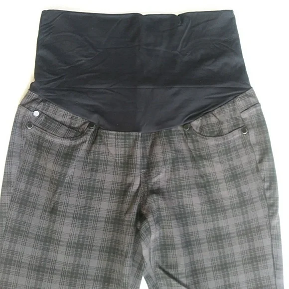 Liverpool Maternity Plaid Stitch Fix Legging 2 / 26 Black Gray - Picture 8 of 15